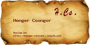 Henger Csongor névjegykártya