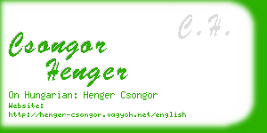 csongor henger business card